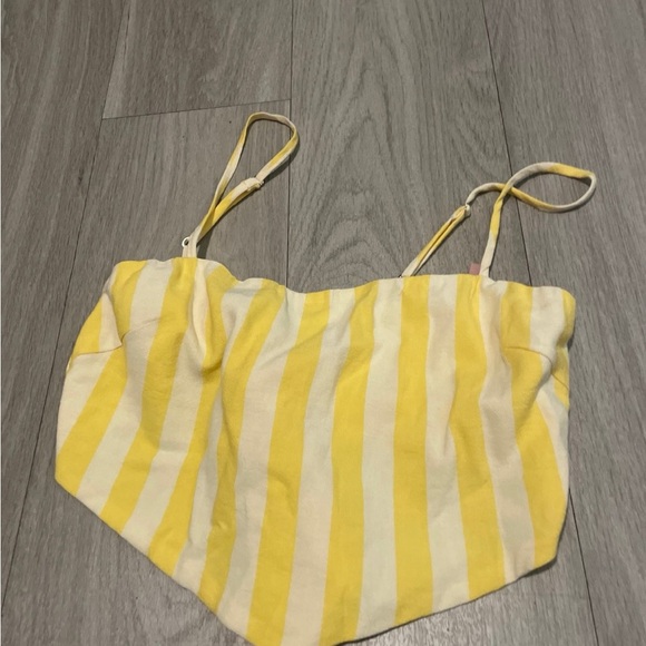 Show Me Your MuMu Tops - Show Me Your MuMu Yellow and White Striped Top